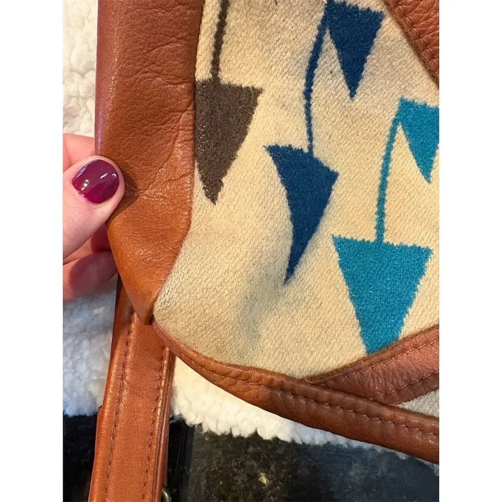 Arc Of A Diver Women's Multicolor Geometric Shoulder Bag Vintage Chic - Picture 9 of 11